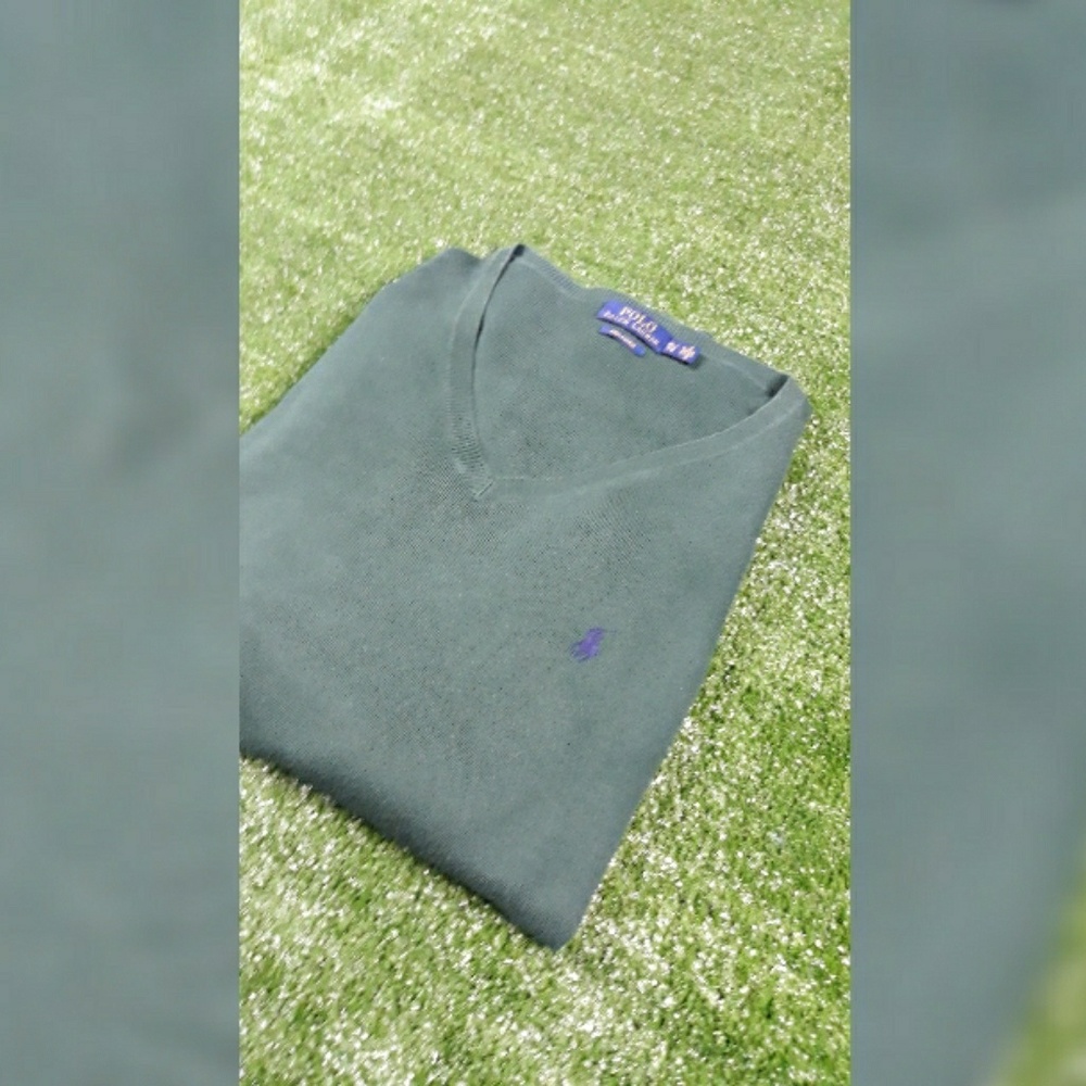 Ralph Lauren XL  Green V-neck sweater